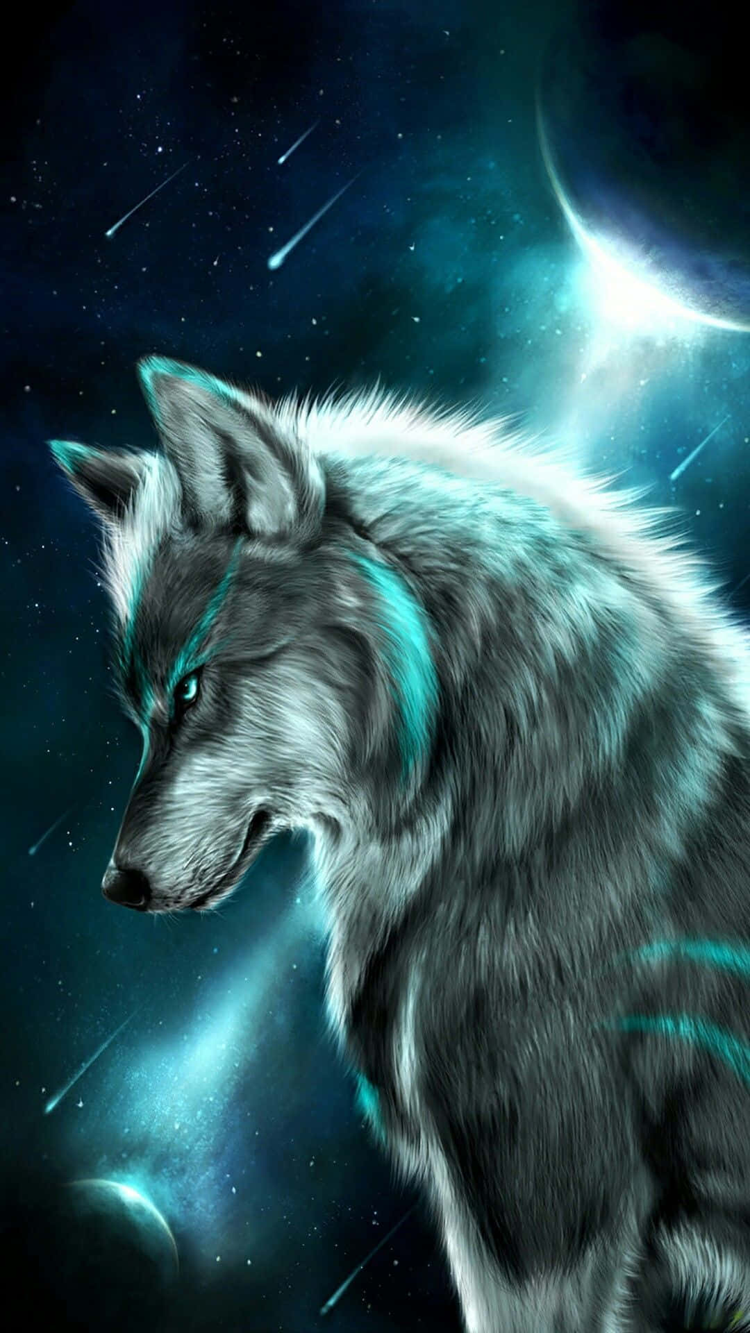 Lobos Épicos Con Estrellas Fugaces Fondos de pantalla