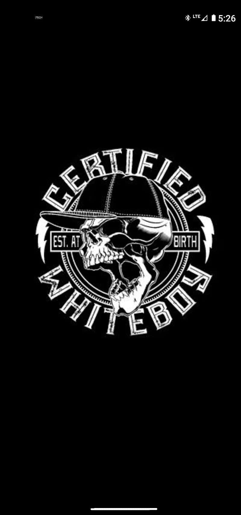 Logo Certified White Boy Sobre Fondo Oscuro Fondos de pantalla