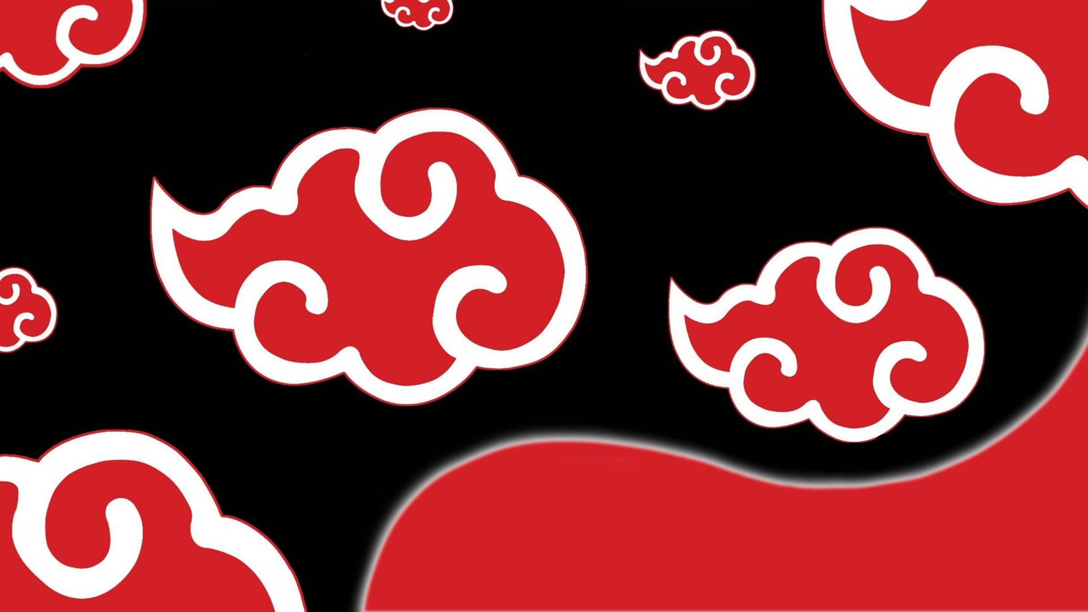 Logo de Akatsuki con Nubes Rojas Estilizadas Fondos de pantalla