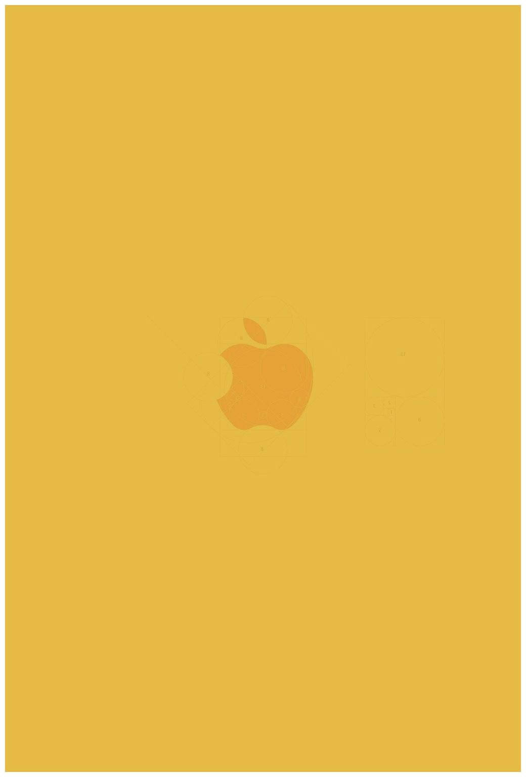 Logo de Apple Impreso en Estética Amarillo Pastel Adorable Fondos de pantalla