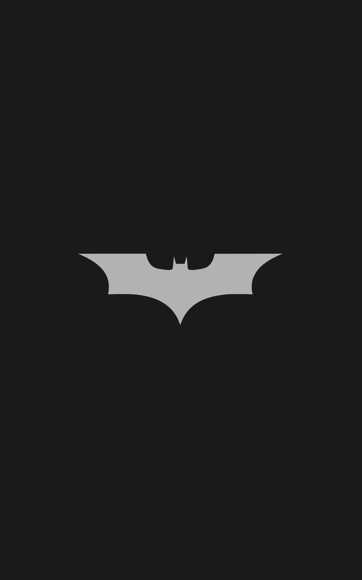 Logo de Batman Gris Minimalista para iPhone Fondos de pantalla