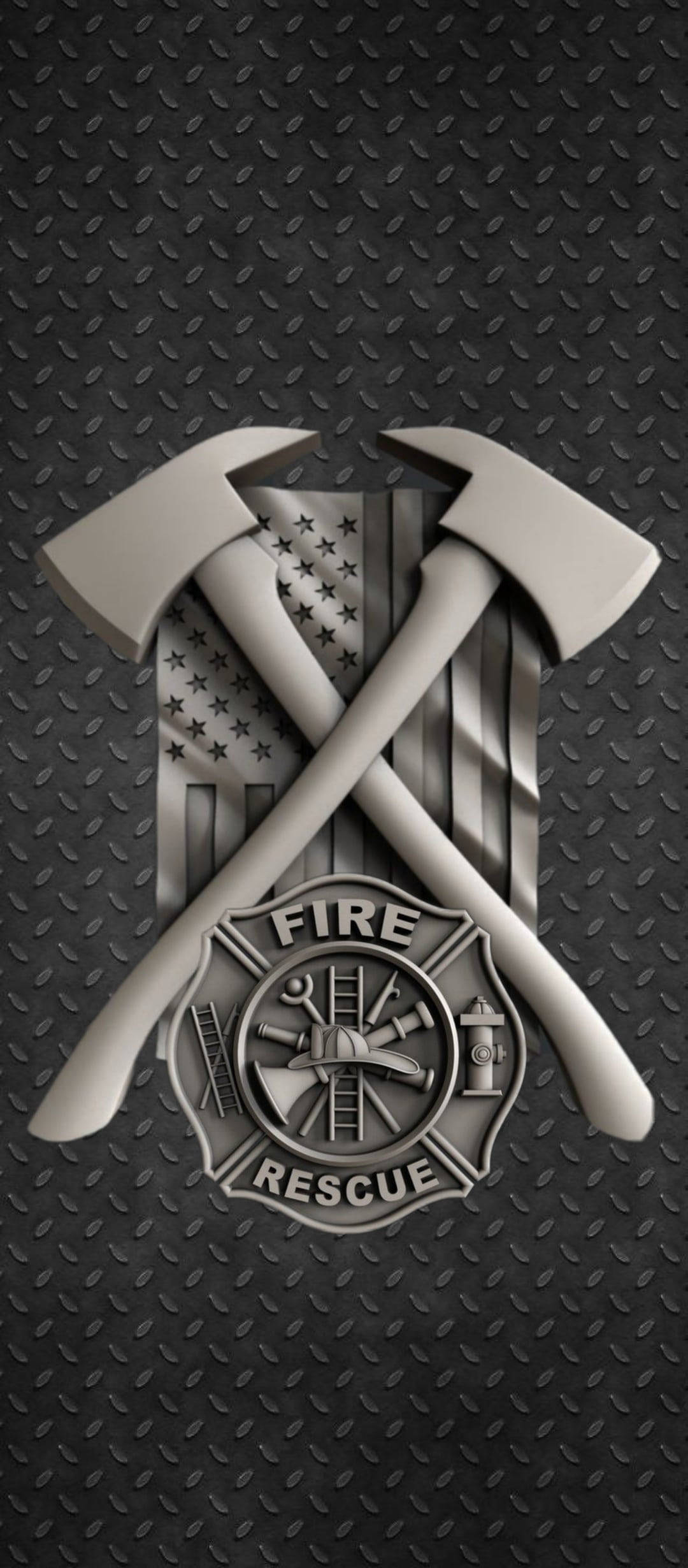 Logo de Bomberos en Gris Metálico Fondos de pantalla