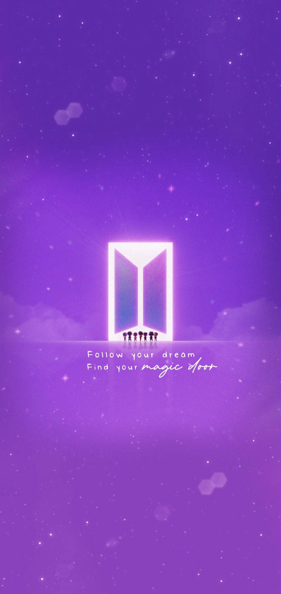 Logo de BTS Tiny Tan con Silueta Fondos de pantalla