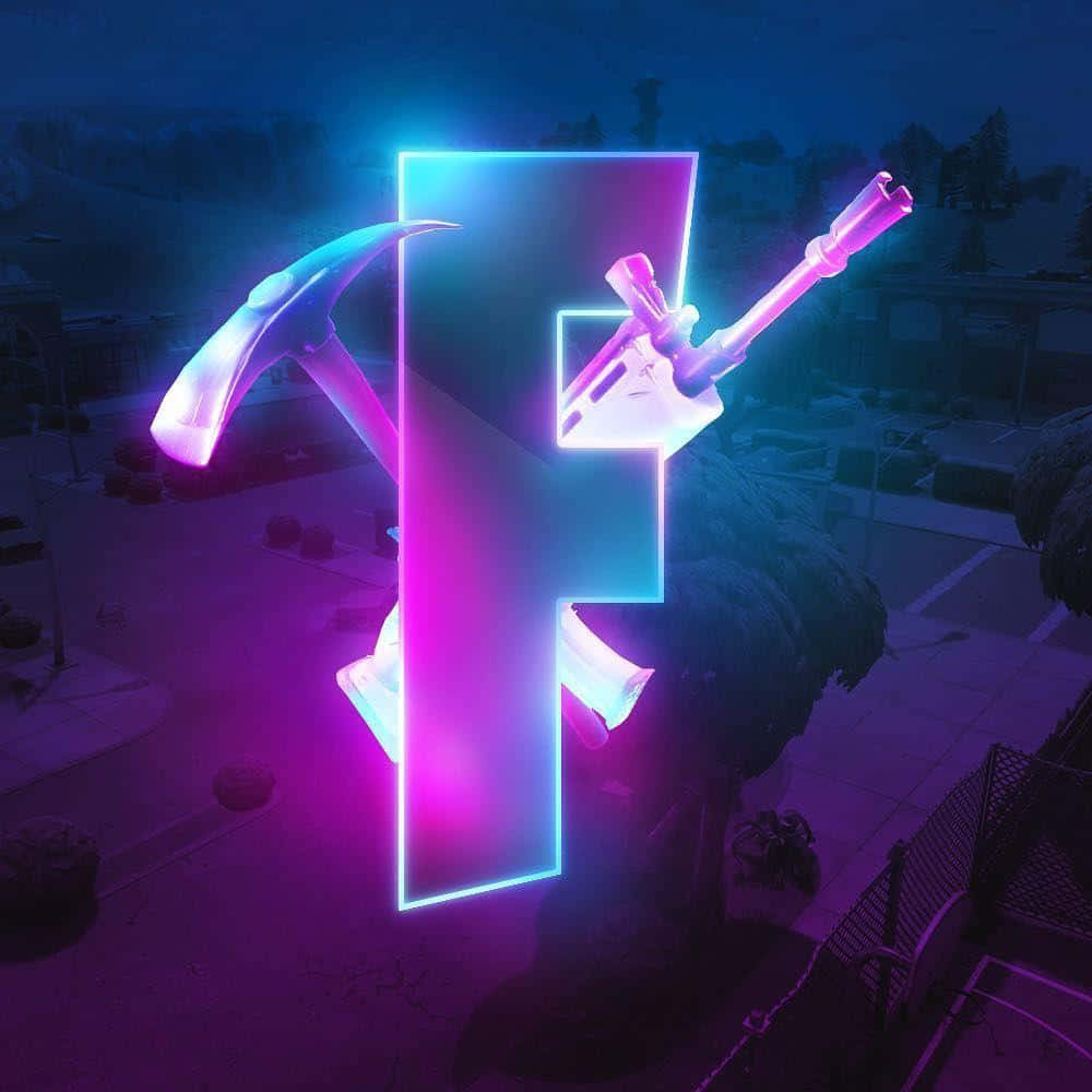 Logo de Fortnite Genial con Brillo Púrpura Fondos de pantalla