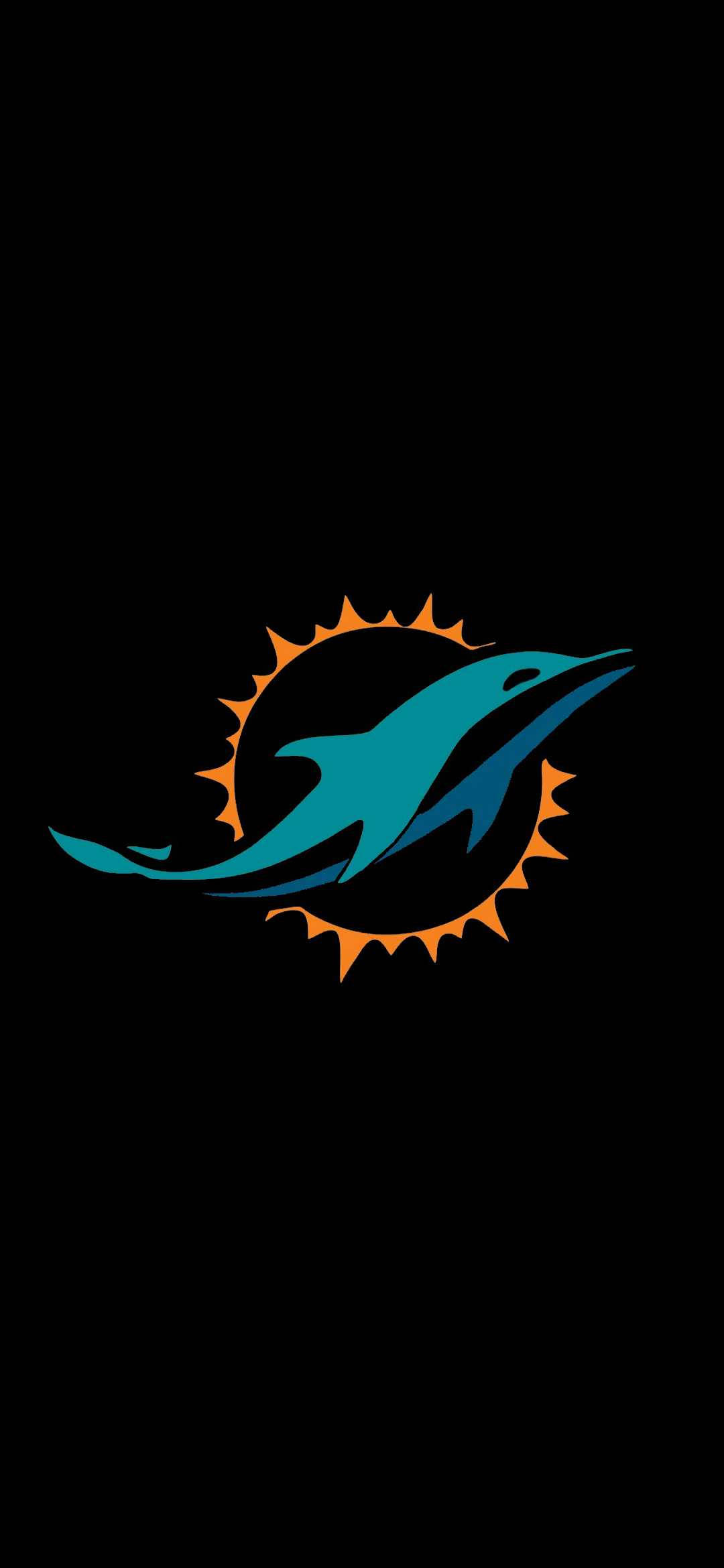 logo de los delfines de miami sobre fondo negro Fondos de pantalla