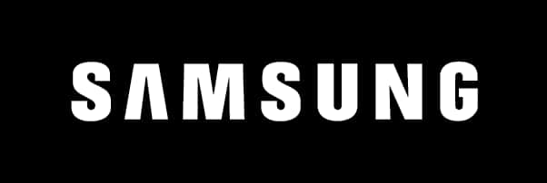 Logo de Samsung sobre fondo negro Fondos de pantalla