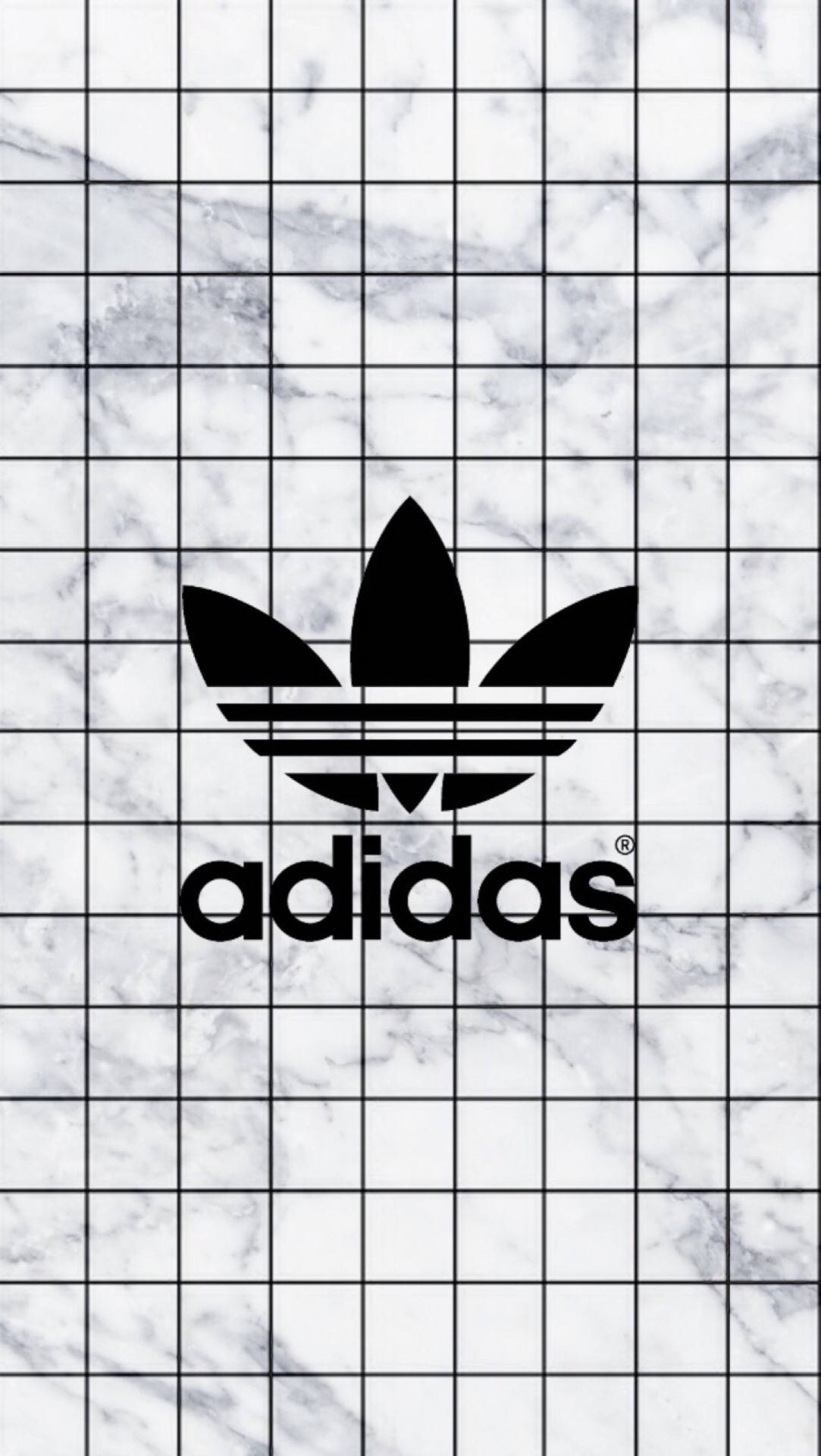 Logo estético blanco de Adidas sobre mármol para Tumblr Fondos de pantalla