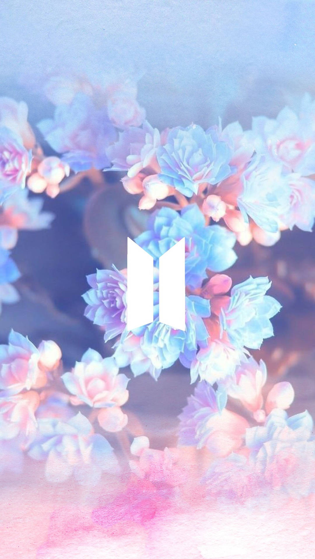 Fondo de pantalla del logo floral de BTS
