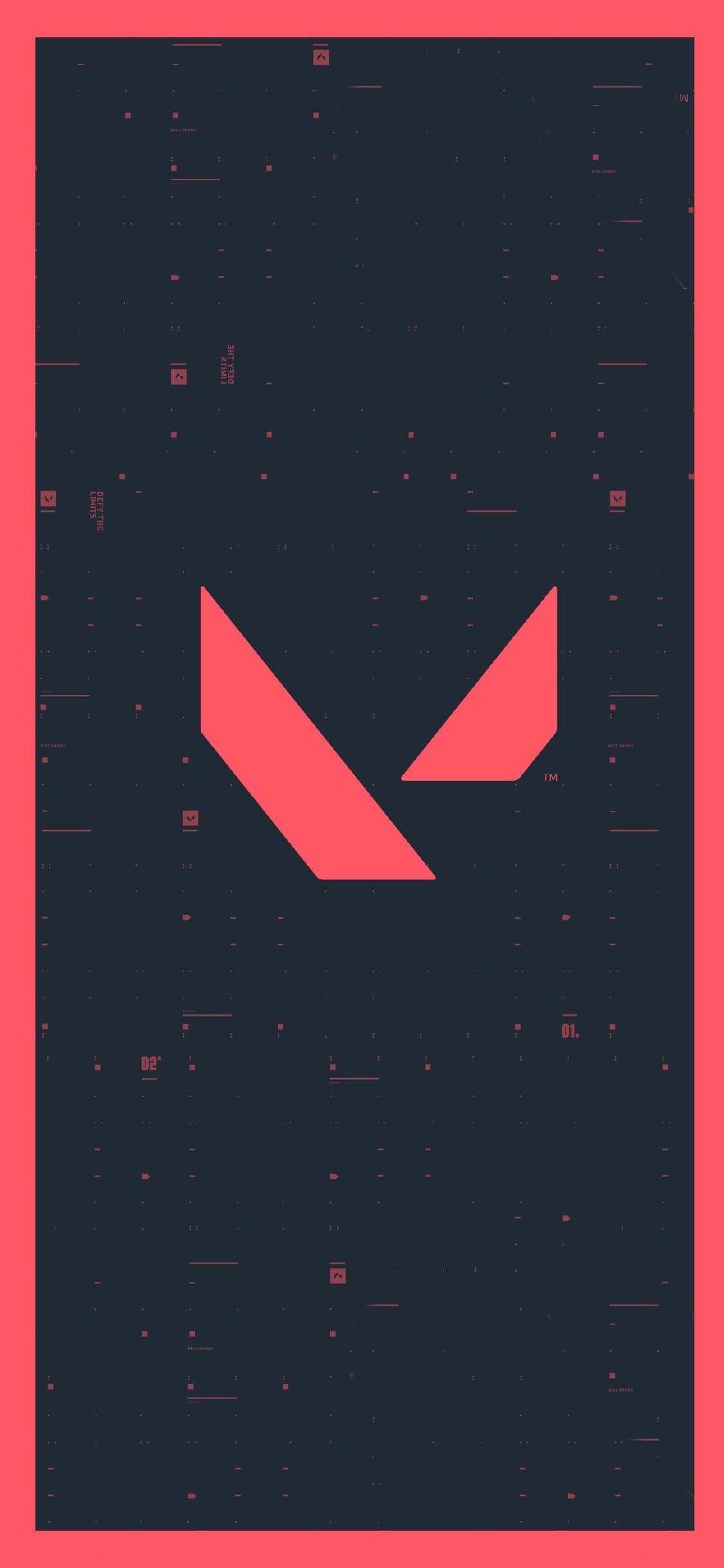 Logo With Red Border iPhone X Valorant Background Fondos de pantalla