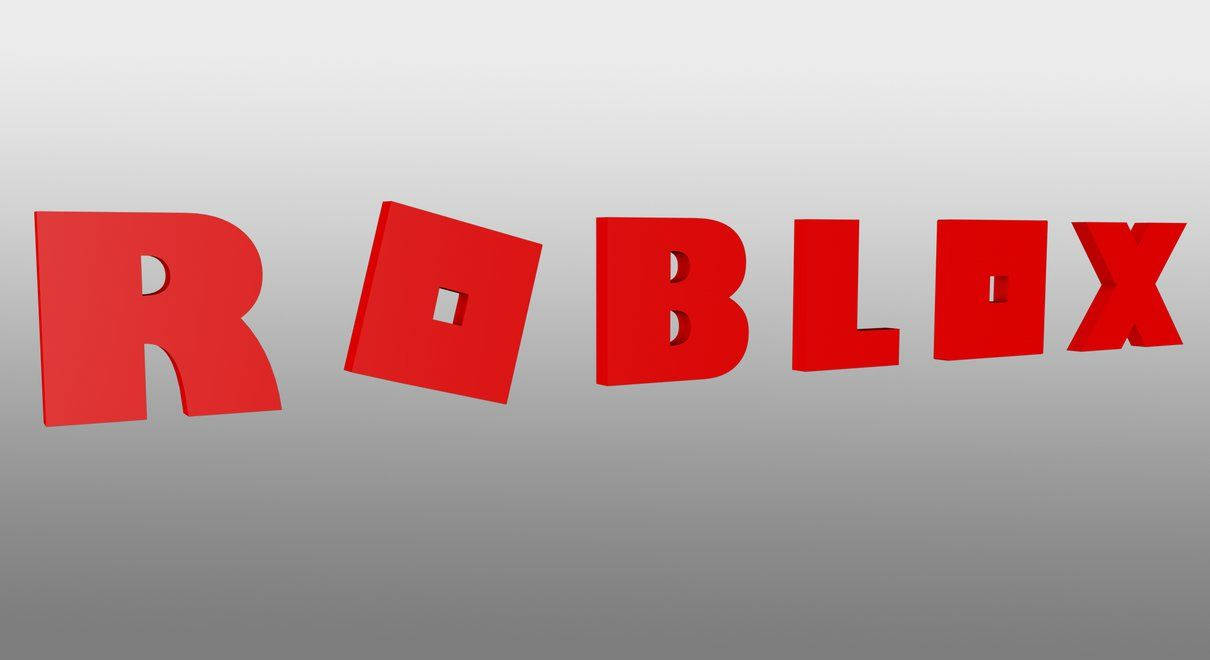 Fondo de pantalla 3D creativo y elegante del diseño del logotipo del videojuego Roblox.