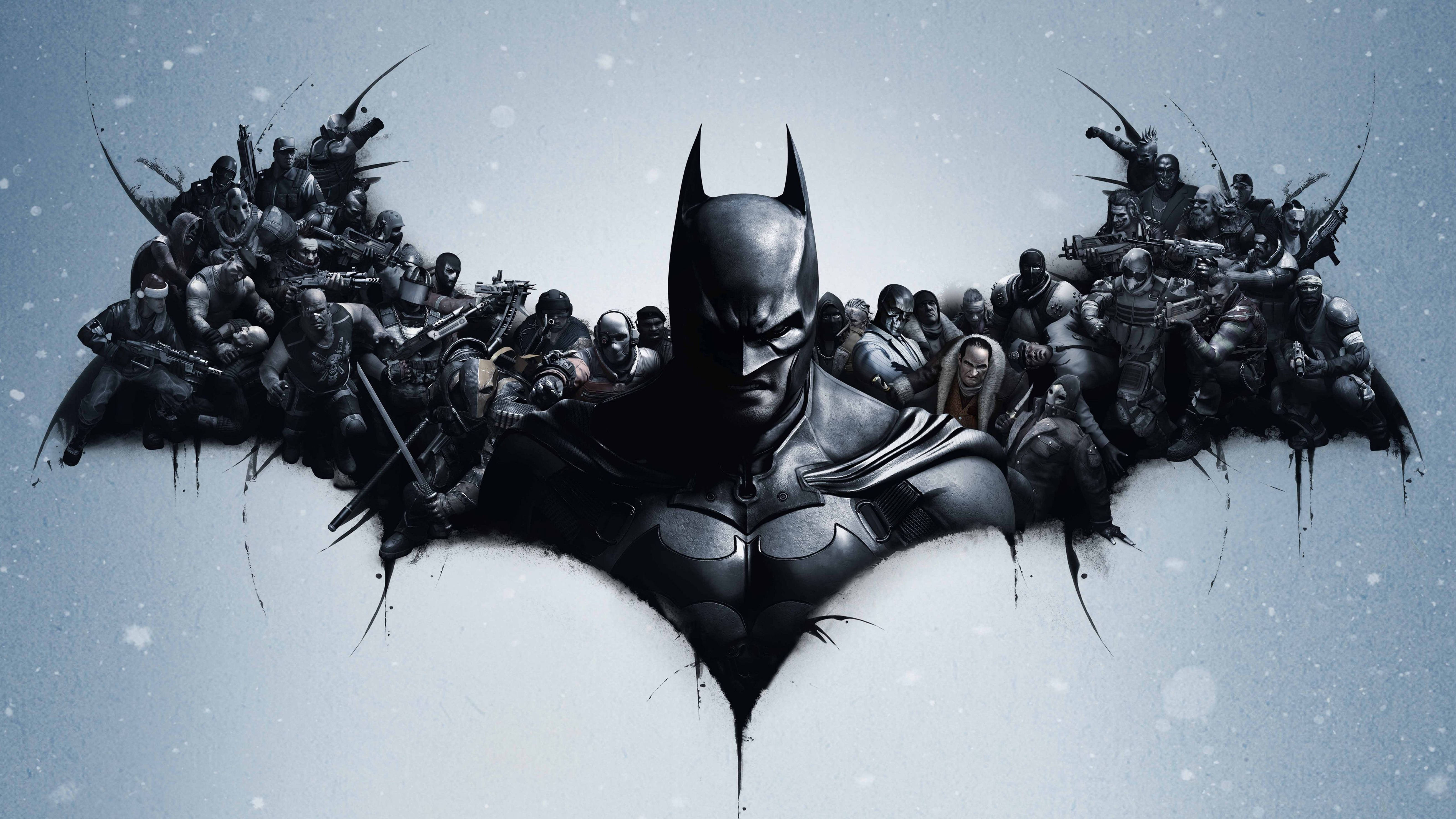 Logotipo artístico de Batman Arkham City 4K — Batman Fondos de pantalla