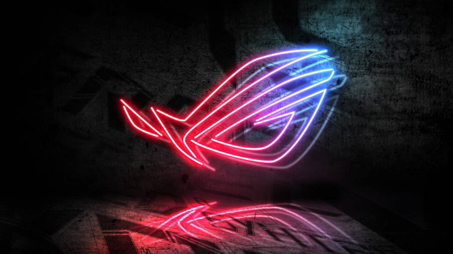 Logotipo ASUS ROG en azul y rojo neón Fondos de pantalla