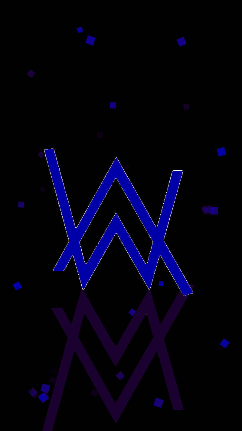Logotipo Azul y Negro Impactante de Alan Walker Fondos de pantalla