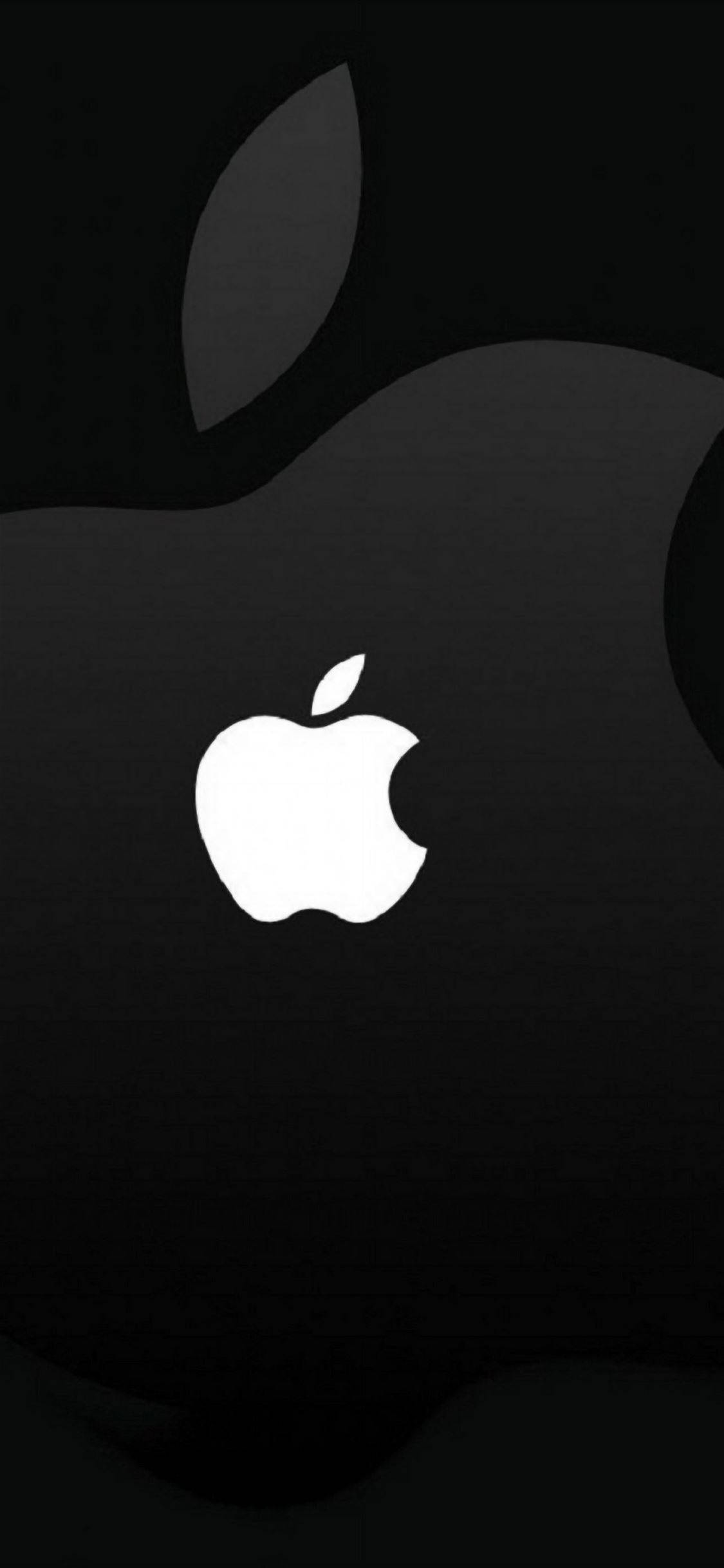 Logotipo blanco de Apple en iPhone oscuro Fondos de pantalla
