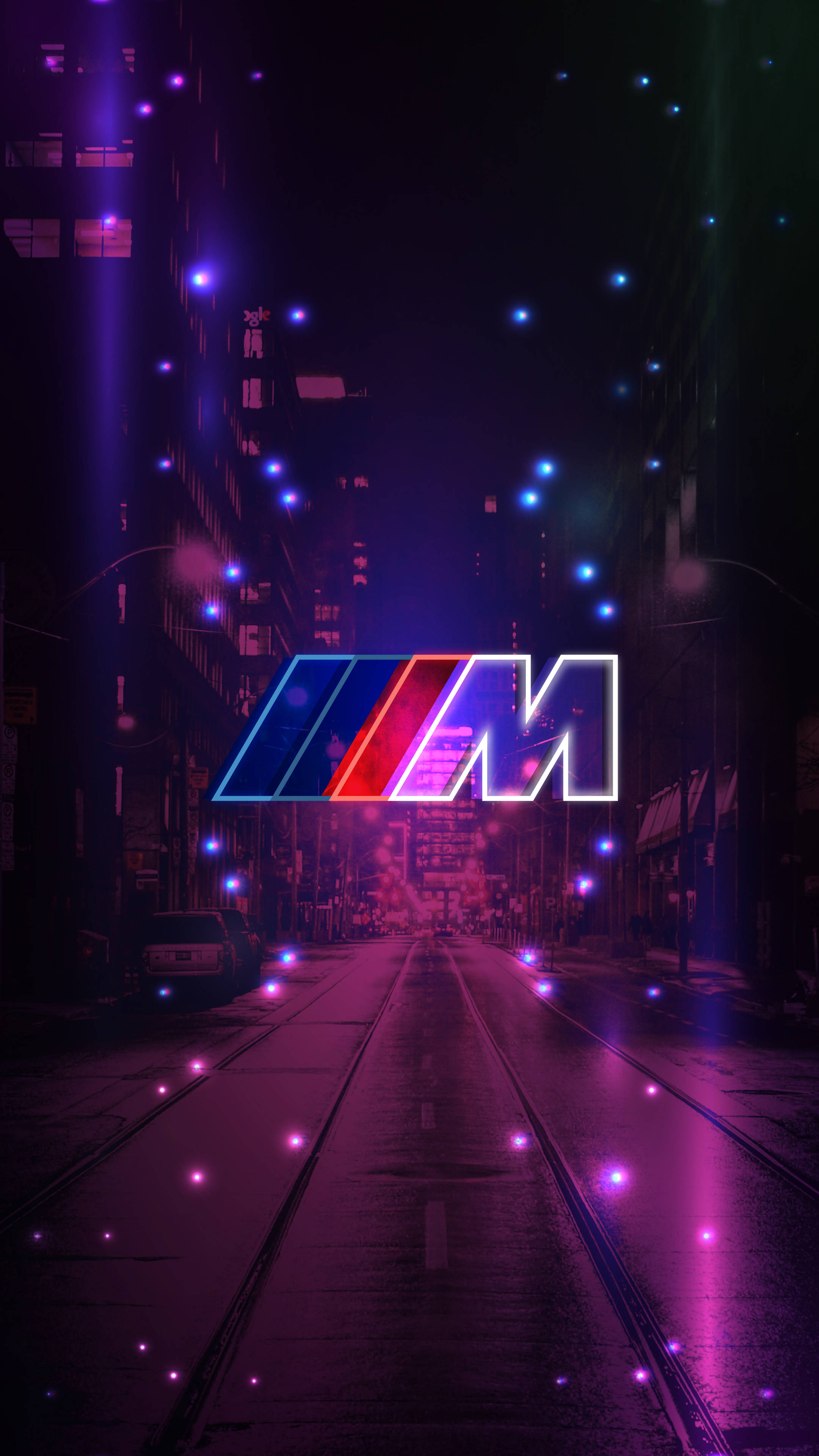 Logotipo BMW M en Carretera Violeta Brillante Fondos de pantalla