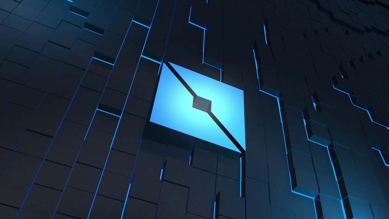 Logotipo cuadrado azul 3D de Roblox Fondos de pantalla