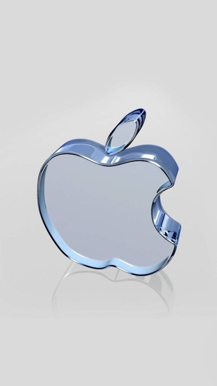 Logotipo de Apple en 3D de vidrio para iPhone Fondos de pantalla