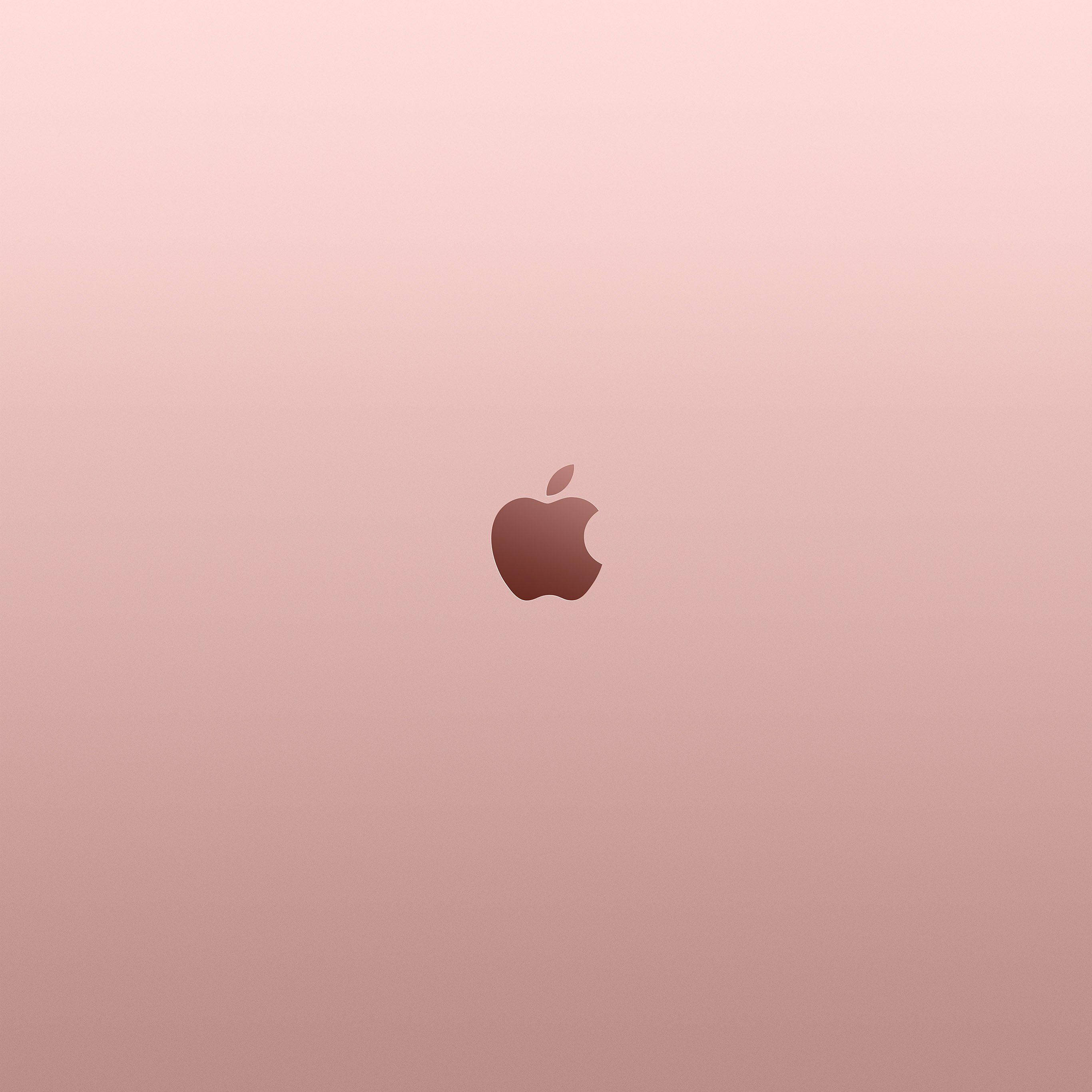 Logotipo de Apple en rosa dorado estético Fondos de pantalla