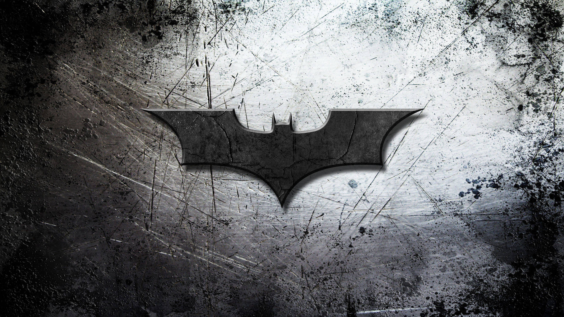 Fondo de pantalla del logotipo dañado de Batman