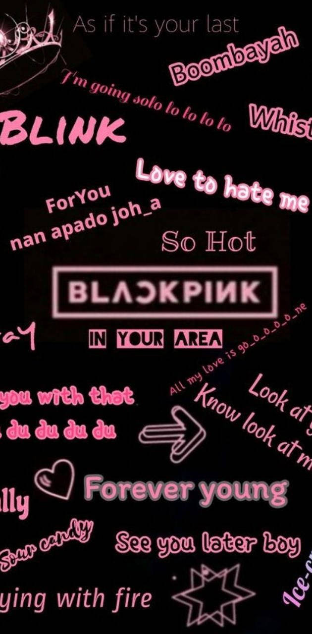 Logotipo de Blackpink con Títulos de Canciones Fondos de pantalla