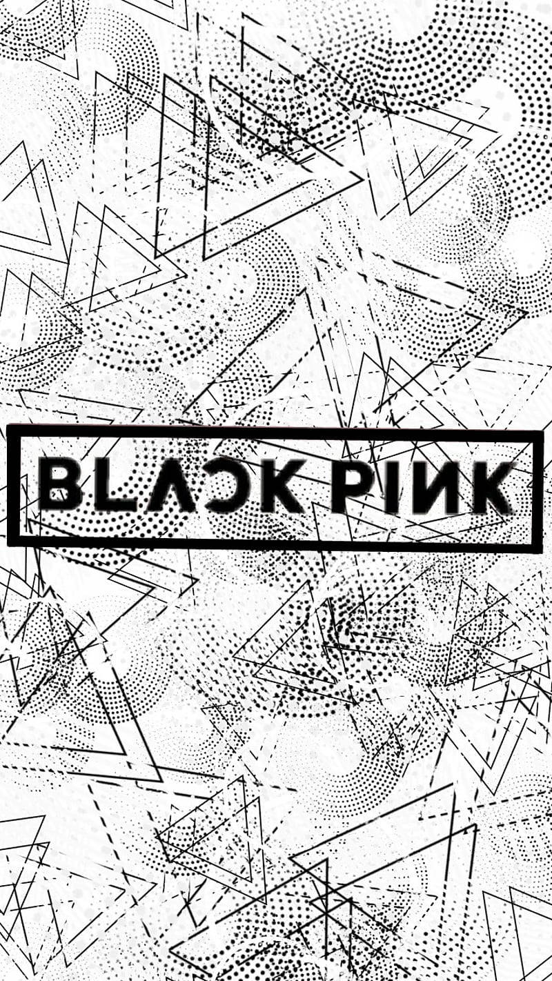 Logotipo de Blackpink sobre blanco y negro Fondos de pantalla