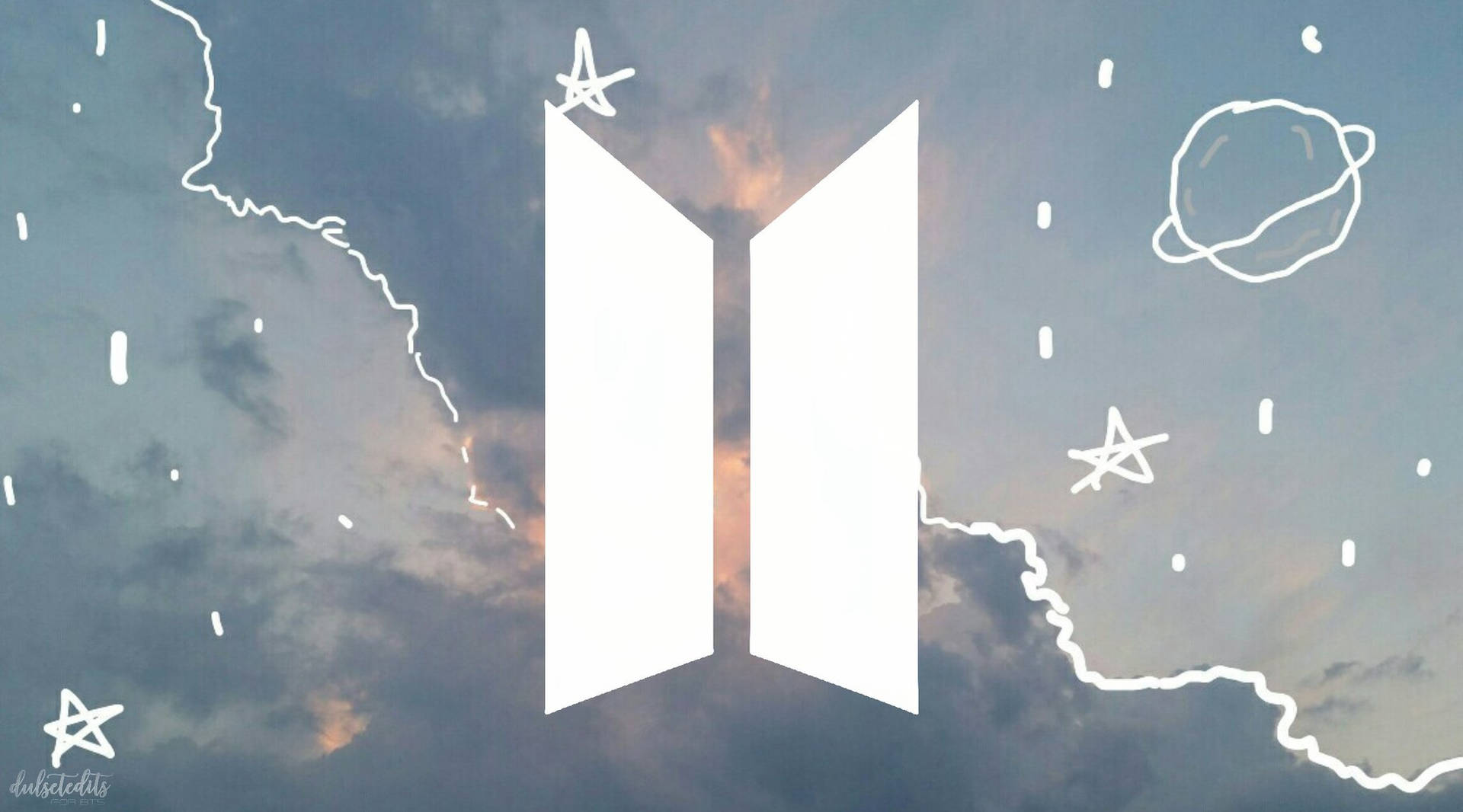 Fondo de pantalla del logotipo de BTS estético y lindo