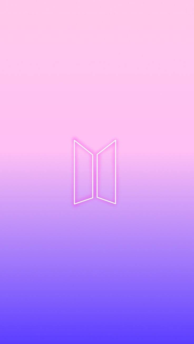 Logotipo de BTS en degradado púrpura Fondos de pantalla