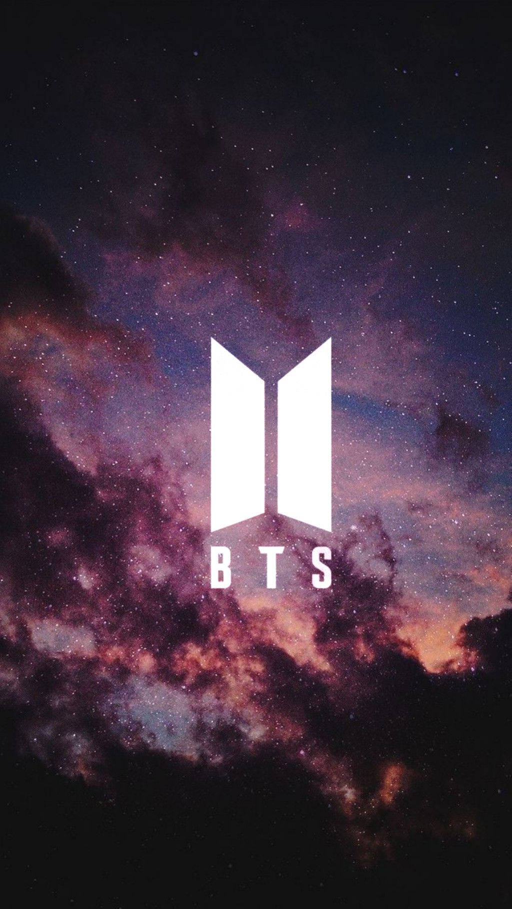 Fondo de pantalla del logotipo de BTS en la noche
