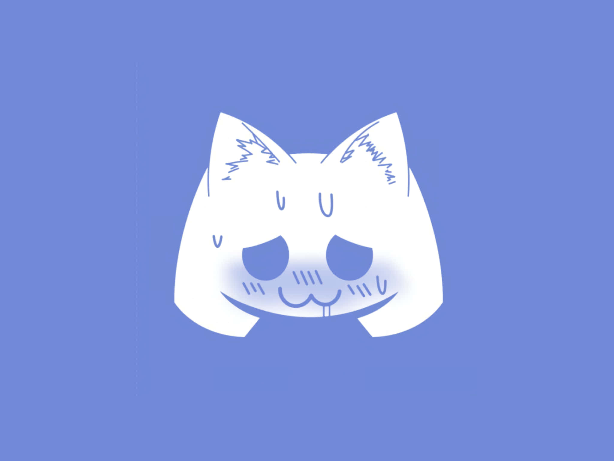 Logotipo de Discord como gato anime Fondos de pantalla