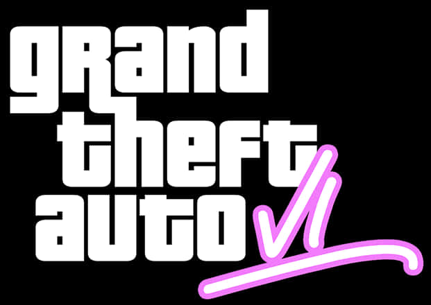 Logotipo de GTA VI sobre fondo negro Fondos de pantalla