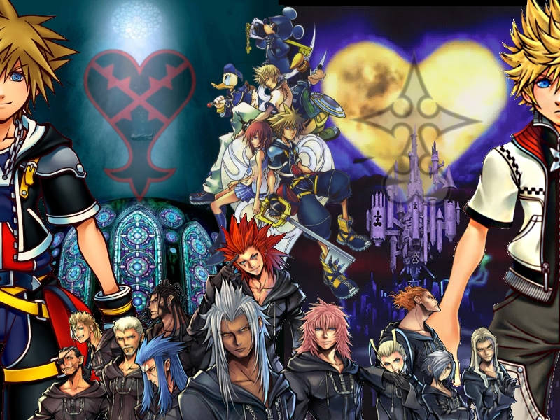 Logotipo de Kingdom Hearts en exhibición