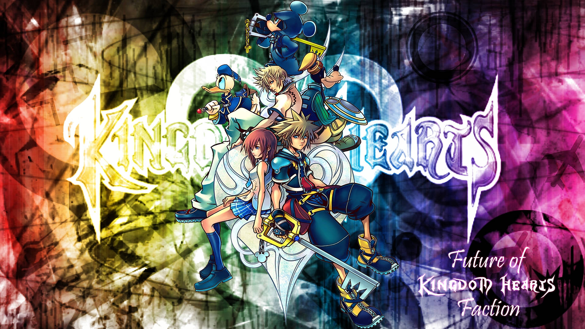 Logotipo de Kingdom Heart sobre diseño abstracto Fondos de pantalla