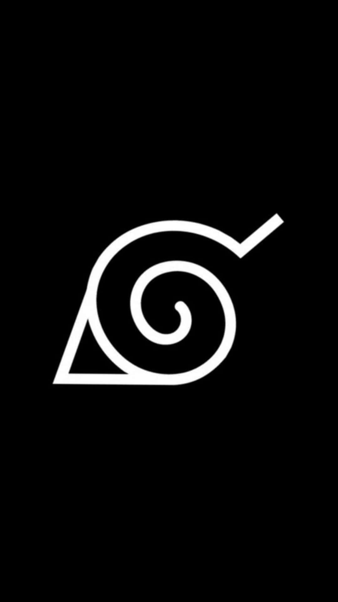 Logotipo de Konoha de Naruto en blanco y negro Fondos de pantalla