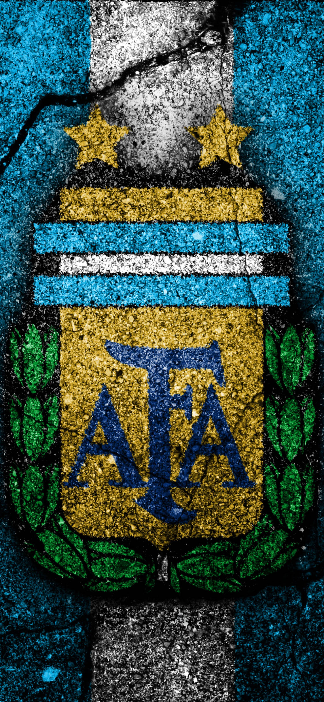 Logotipo de la Selección Argentina de Fútbol en el Pavimento Fondos de pantalla