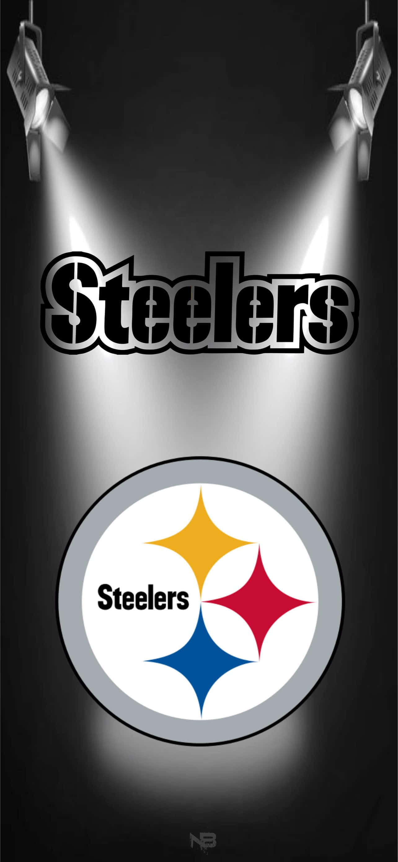 Logotipo de los Pittsburgh Steelers bajo reflectores Fondos de pantalla
