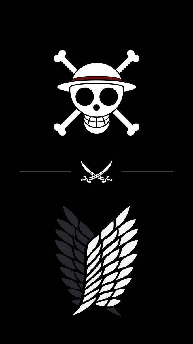 Logotipo de One Piece y Attack on Titan Fondos de pantalla