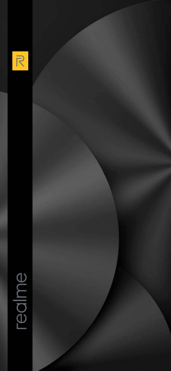 Logotipo de Realme en diseño negro brillante Fondos de pantalla