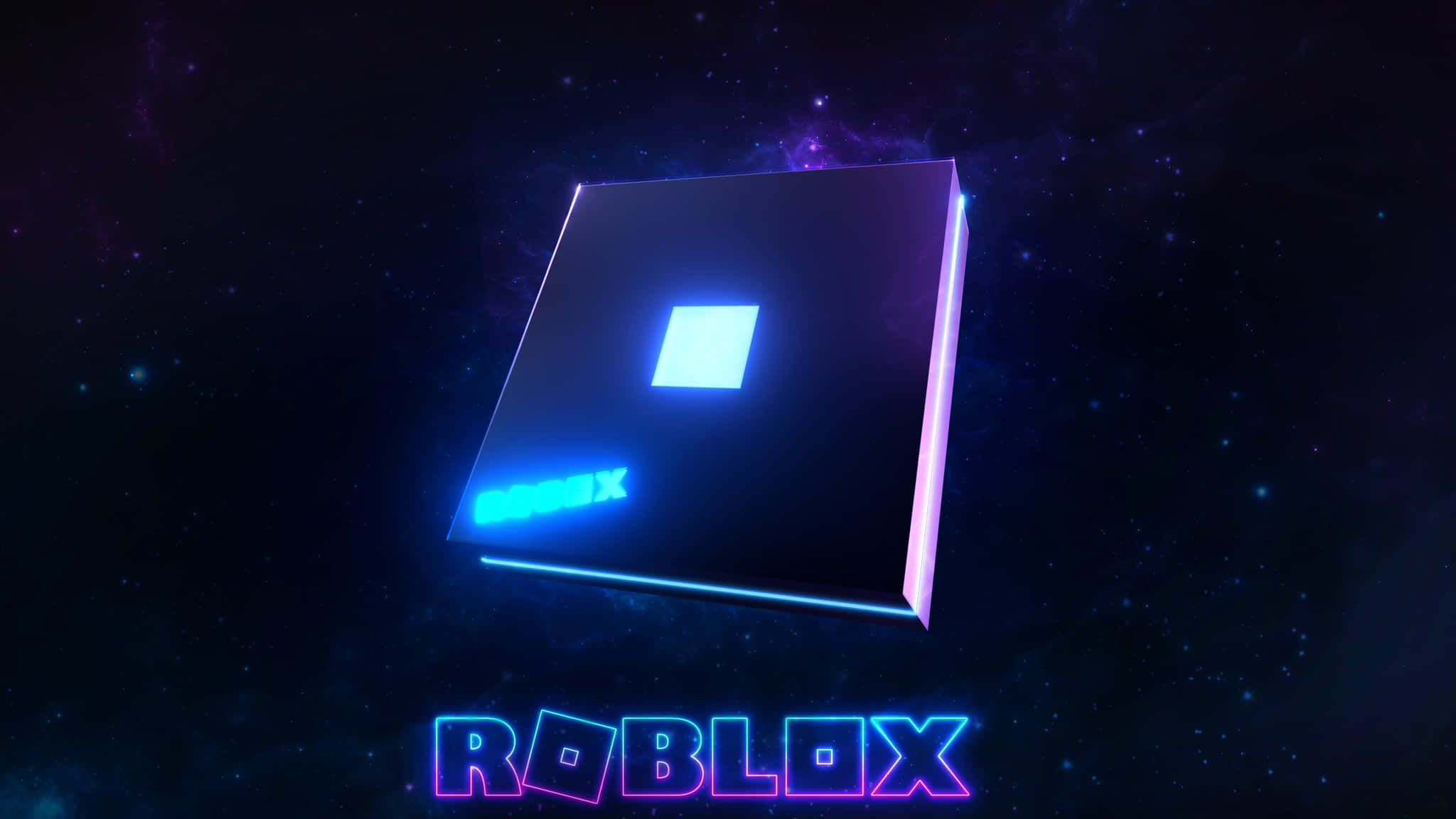 Logotipo de Roblox en azul y morado Fondos de pantalla