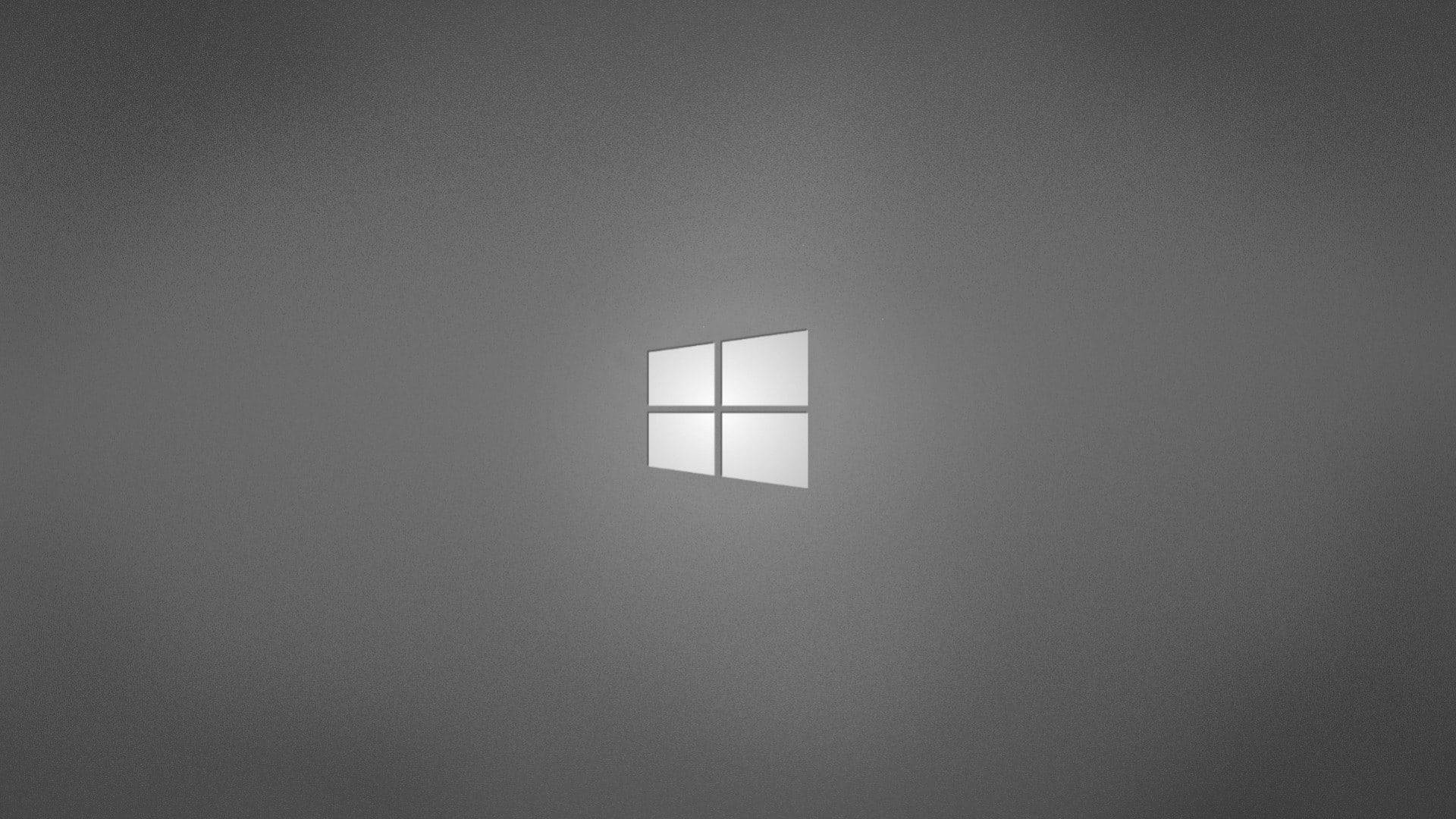 Logotipo de Windows sobre fondo gris sólido Fondos de pantalla