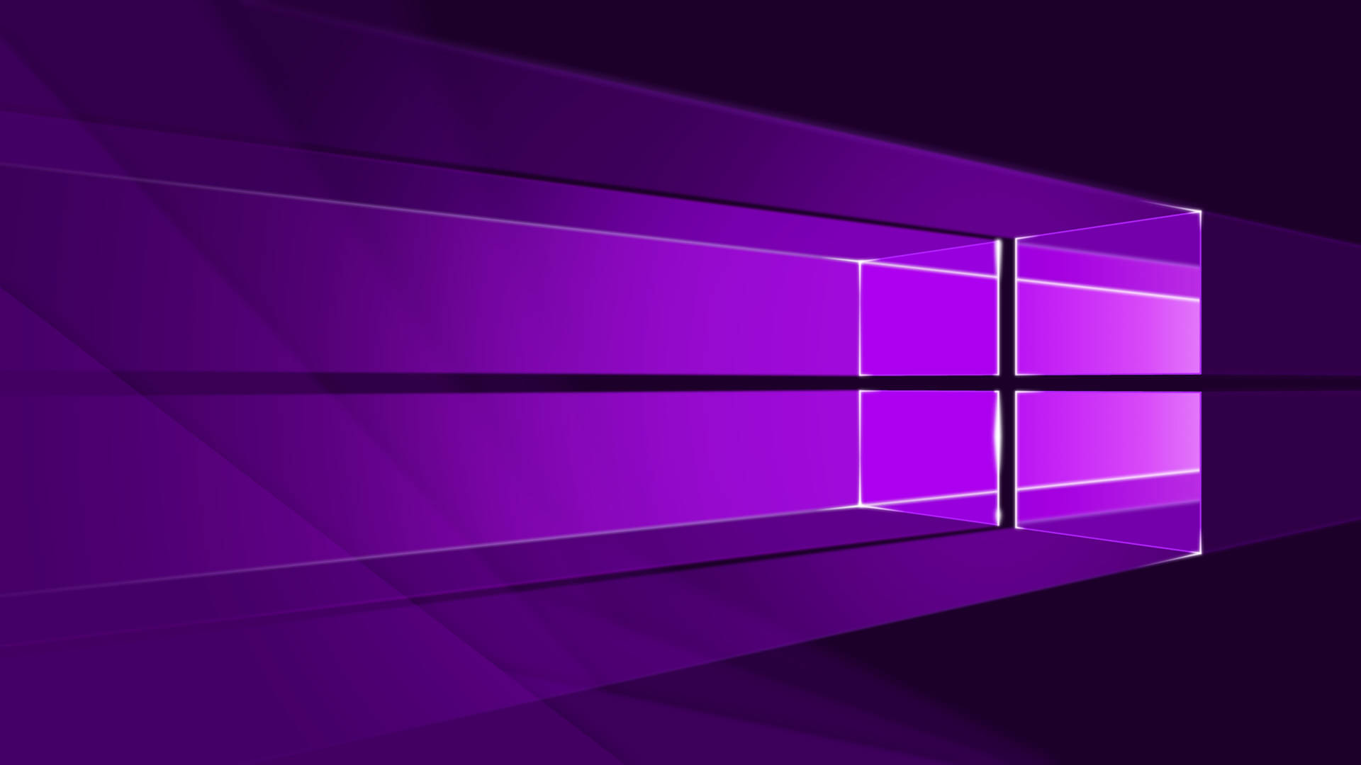 Logotipo de Windows en neón morado oscuro