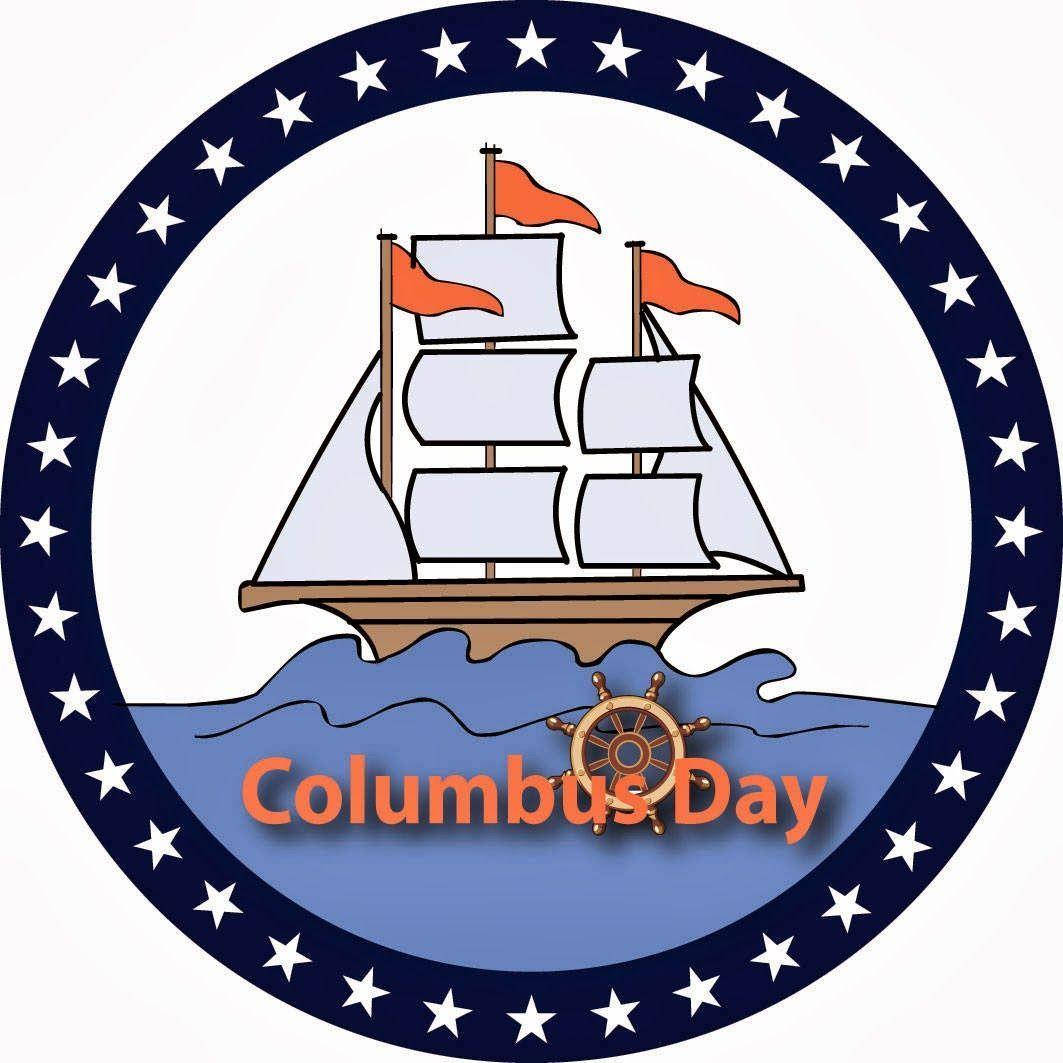 Logotipo del barco del Día de Colón Fondos de pantalla