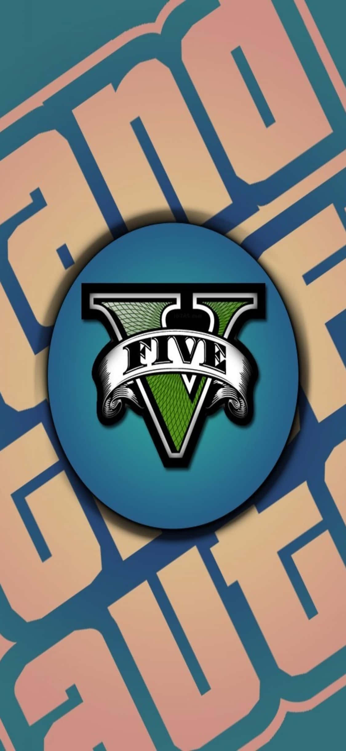 Logotipo en fondo de Grand Theft Auto V para iPhone X Fondos de pantalla