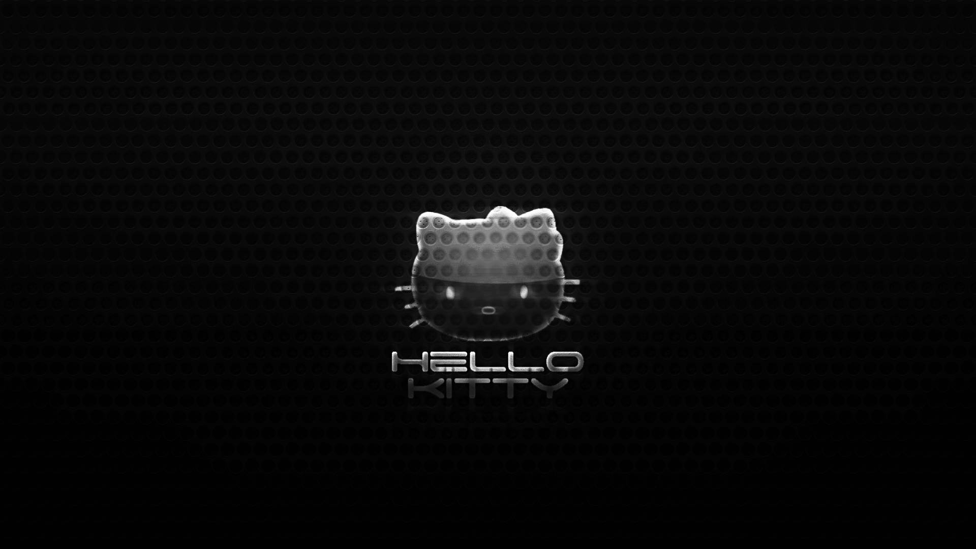 Logotipo negro y adorable de Hello Kitty Fondos de pantalla