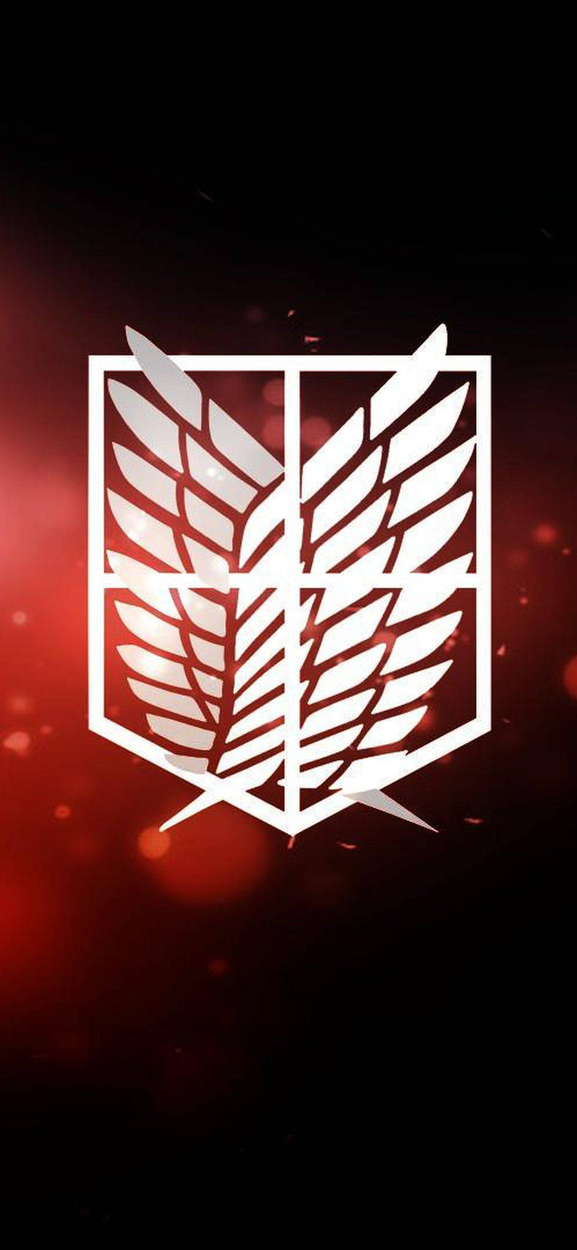 Logotipo negro y rojo de Attack on Titan Fondos de pantalla