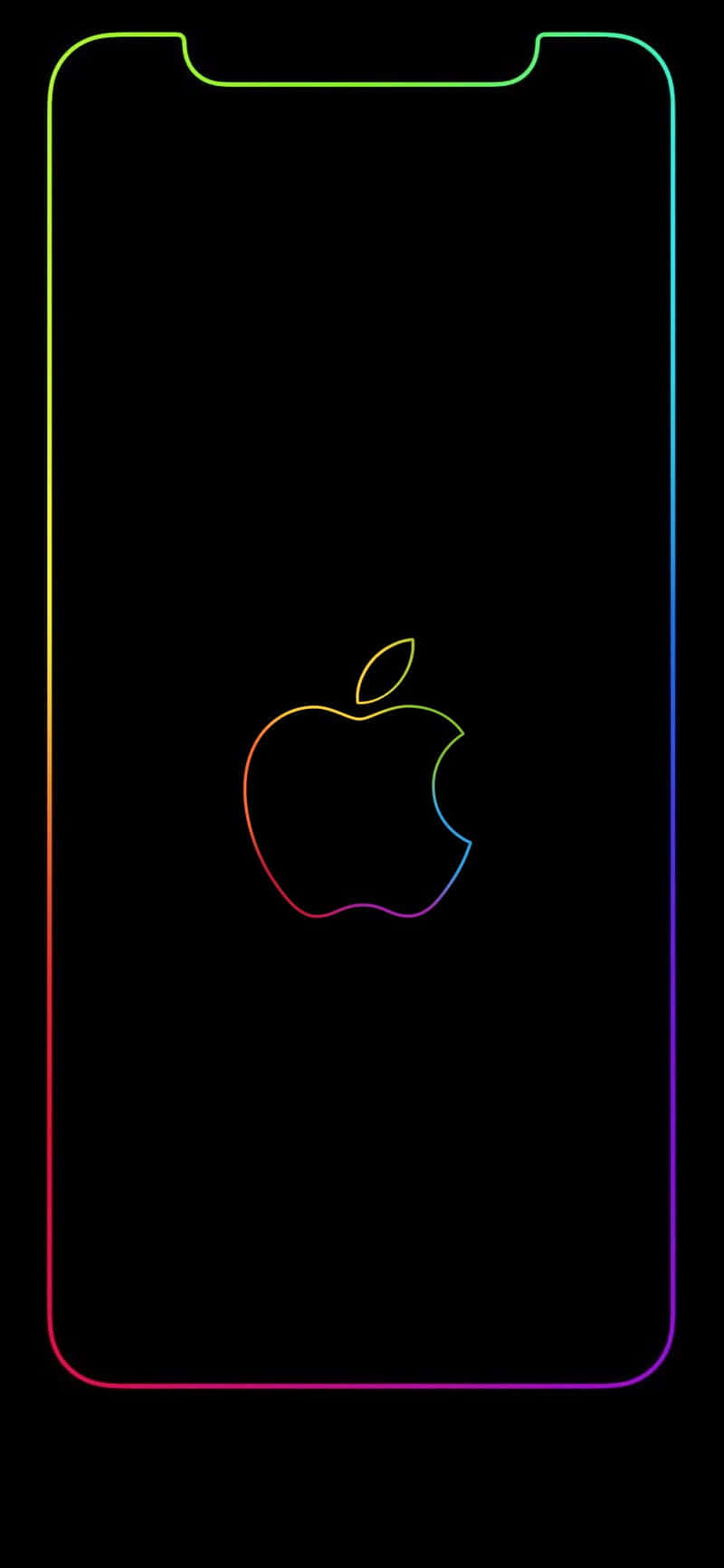 Logotipo neón del Apple iPhone X Fondos de pantalla