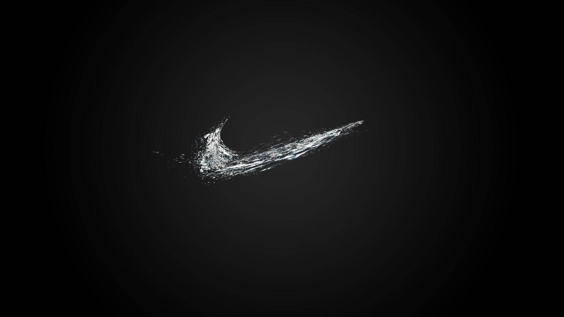 Logotipo simple de Nike, un hombre palo negro genial mirando una computadora Fondos de pantalla