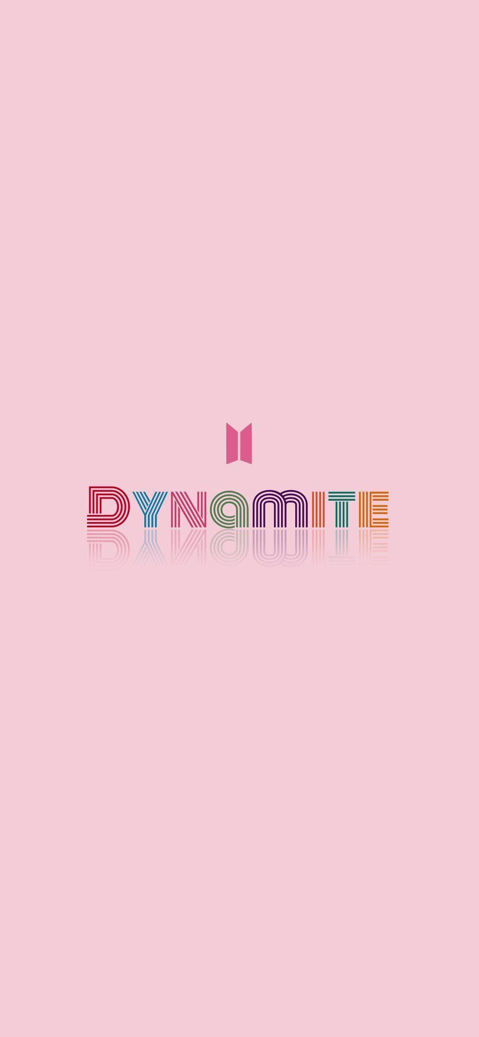 Logotipo simple rosa de BTS Dynamite Fondos de pantalla