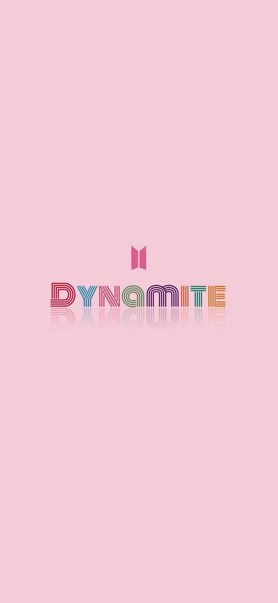 Logotipo simple rosa de BTS Dynamite