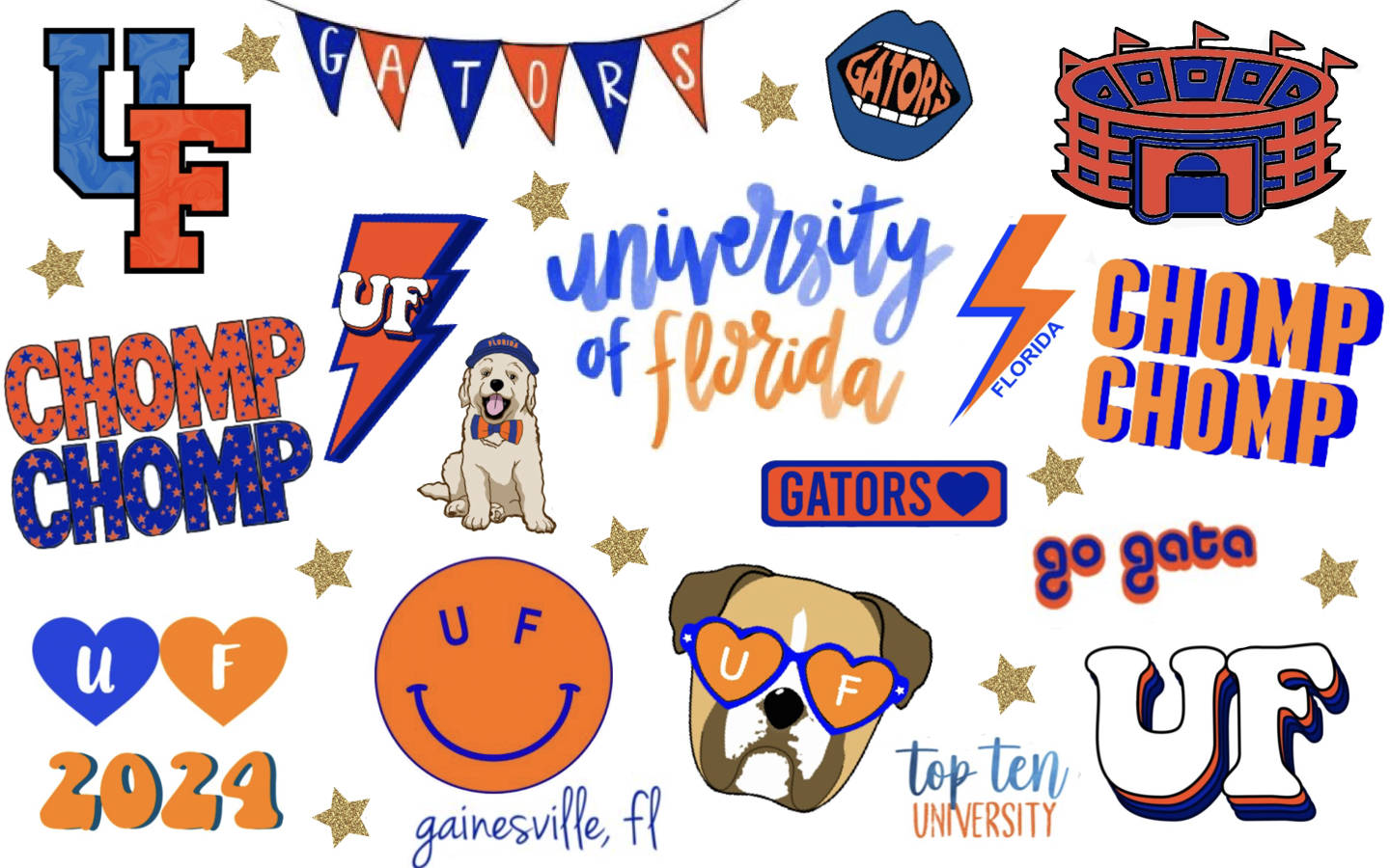 Logotipos y símbolos de la Universidad de Florida Fondos de pantalla