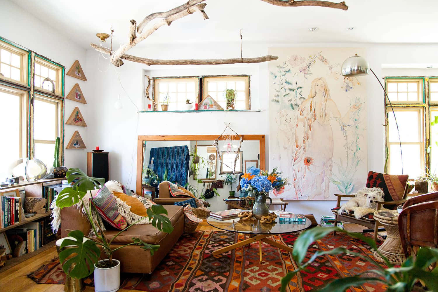 Logra tu estética boho chic con este vibrante mural fotográfico. Fondos de pantalla